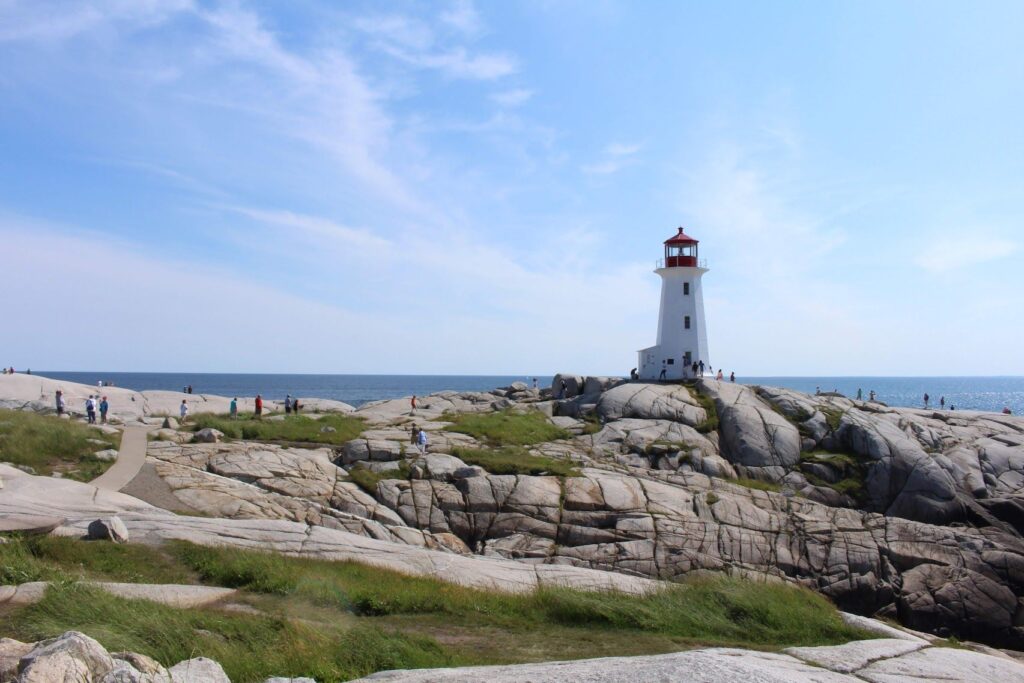 Peggy's Cove lighthouse in Nova Scotia